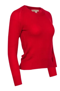 Burberry - Red Cashmere Knit Sweater Sz XS