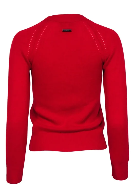 Burberry - Red Cashmere Knit Sweater Sz XS