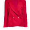 Burberry - Red Gold Button Blazer Sz 6
