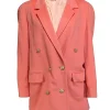 Burberry - Salmon Pink Wool Blend Blazer Sz 10