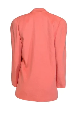 Burberry - Salmon Pink Wool Blend Blazer Sz 10