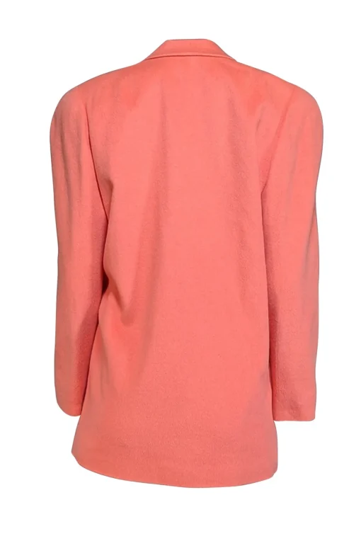 Burberry - Salmon Pink Wool Blend Blazer Sz 10