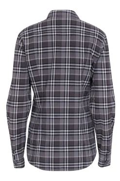 Burberry Brit - Grey Classic Plaid Button Front Sz M