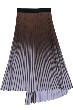 By Malene Birger - Brown & Purple Ombre Pleated Midi Skirt Sz XXS