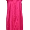 Calypso - Hot Pink Silk Shift Dress w/ Mesh Inserts Sz S