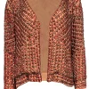 Calypso - Orange Jacket w/ Metal Embellishing Sz XS