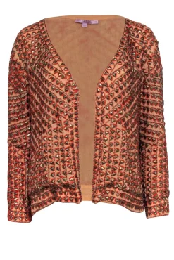 Calypso - Orange Jacket w/ Metal Embellishing Sz XS