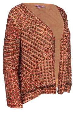 Calypso - Orange Jacket w/ Metal Embellishing Sz XS