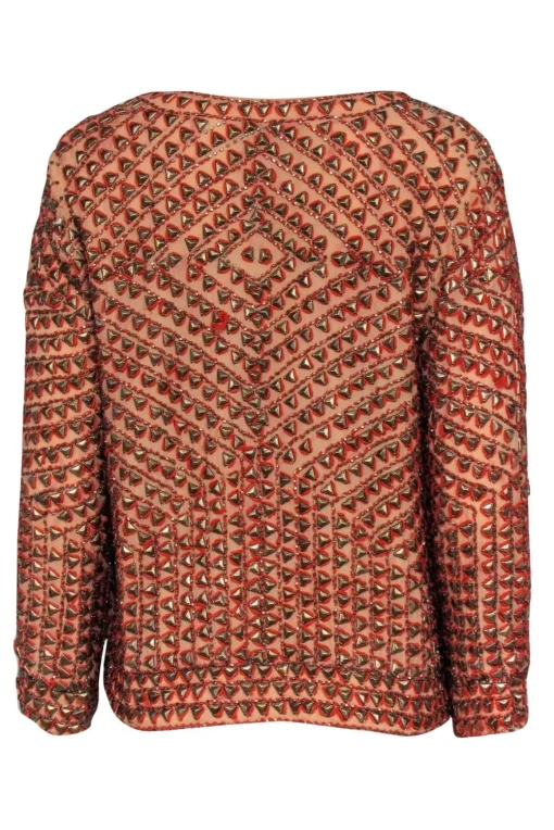 Calypso - Orange Jacket w/ Metal Embellishing Sz XS