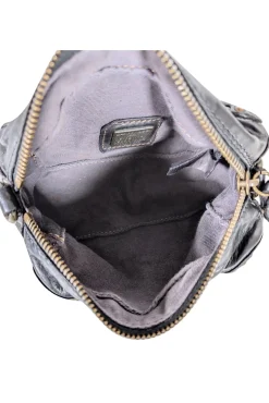 Campomaggi - Black Leather Studded Crossbody Bag