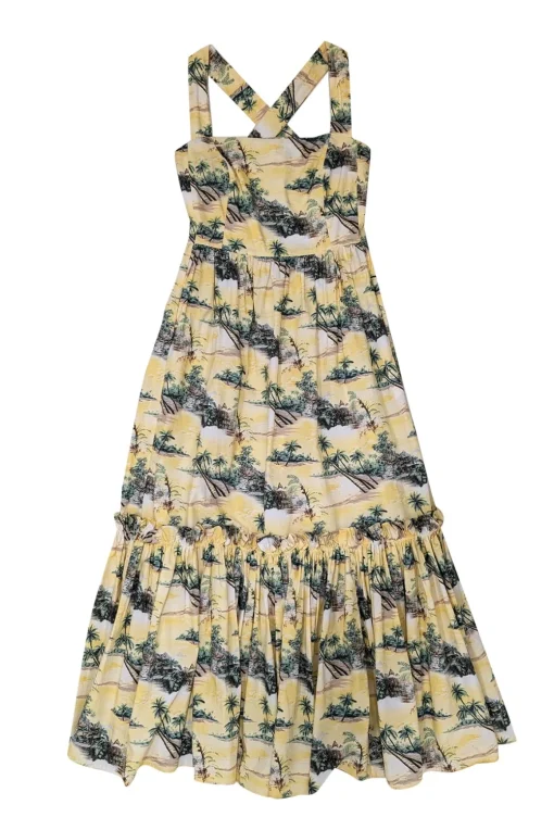 Cara Cara - Yellow Harbor Island Print Dress Sz XS