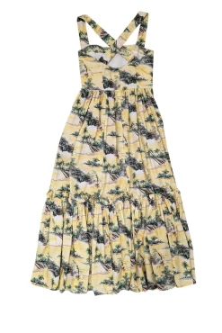 Cara Cara - Yellow Harbor Island Print Dress Sz XS