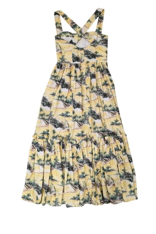Cara Cara - Yellow Harbor Island Print Dress Sz XS