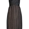 Carmen Marc Valvo - Black Silk & Lace Strapless Dress Sz 12
