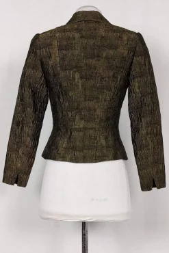 Carmen Marc Valvo - Bronze Textured Jacket Sz 2
