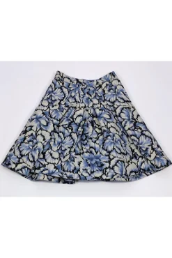 Carolina Herrera - Blue Printed Flared Skirt Sz 6