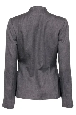Carolina Herrera - Grey Tweed Wrap Blazer Sz 10