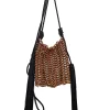 Carolina Santo Domingo - Brown Resin "Luisella" Crossbody Bag w/ Tassels