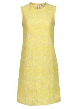 Carven - Yellow Sleeveless Tweed Shift Dress w/ Pockets Sz 8