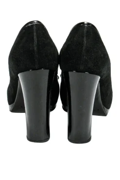Casadei - Black Suede Pumps w/ Bow Sz 6