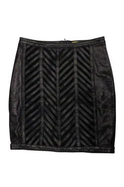 Catherine Malandrino - Black Leather Skirt Sz 2