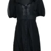 Catherine Malandrino - Black Short Sleeve Knee Length Dress Sz 8
