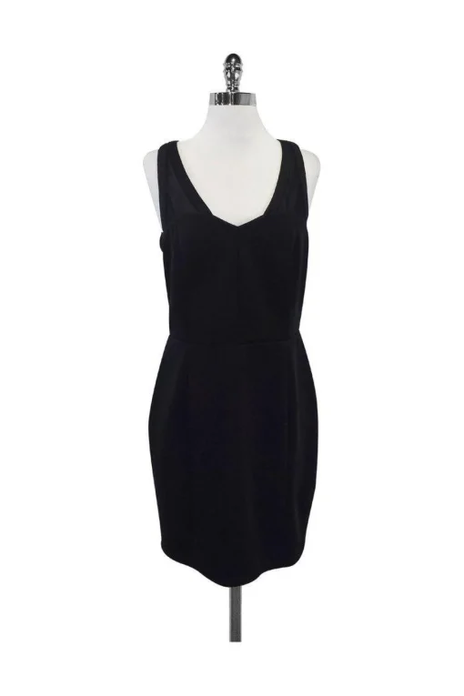 Catherine Malandrino - Black Mesh Panel Sleeveless Dress Sz 10