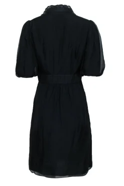 Catherine Malandrino - Black Short Sleeve Knee Length Dress Sz 8