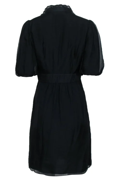 Catherine Malandrino - Black Short Sleeve Knee Length Dress Sz 8