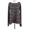 Catherine Malandrino - Navy & Tan Striped Sweater Sz S