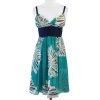Catherine Malandrino - Teal Large Floral Print Dress Sz 6