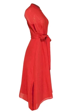 Cefinn - Red Sleeveless Button Front Sleeveless Dress Sz 4