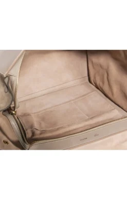 Celine - Beige & Black Large Trapeze Tote Bag