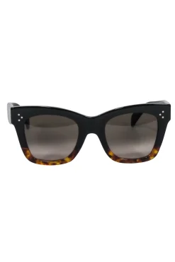 Celine - Black To Brown Ombre Tortoise Cat-Eye Square Sunglasses