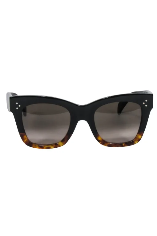 Celine - Black To Brown Ombre Tortoise Cat-Eye Square Sunglasses