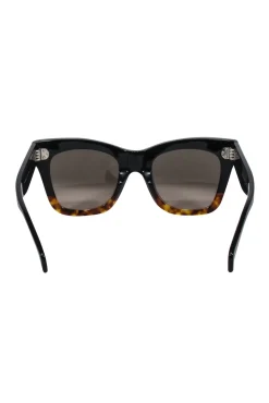 Celine - Black To Brown Ombre Tortoise Cat-Eye Square Sunglasses