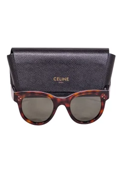 Celine - Brown Tortoise Rounded Sunglasses