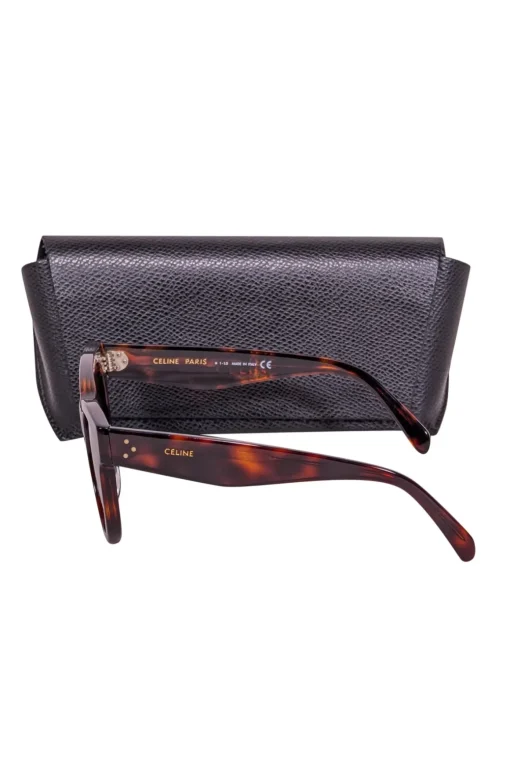 Celine - Brown Tortoise Rounded Sunglasses
