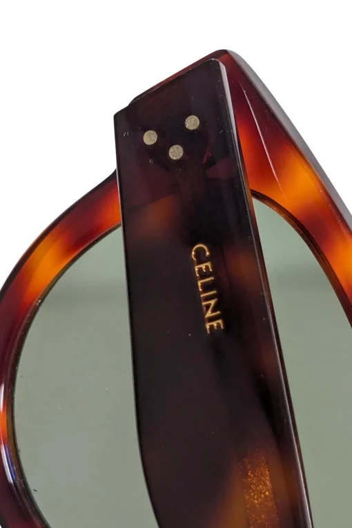 Celine - Brown Tortoise Rounded Sunglasses
