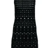 Chanel - Black Knit Overlay Sleeveless Mini A-Line Dress Sz 4