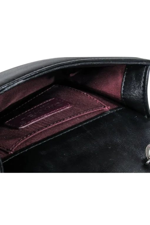 Chanel - Black Leather “Boy Brick” Flap Mini Crossbody Bag