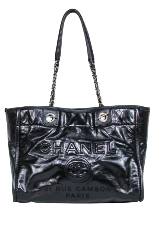 Chanel - Deauville Tote Glazed Calfskin Leather