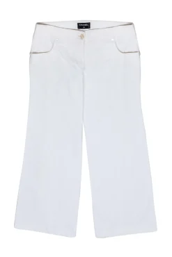 Chanel - White Cropped Denim Pants Sz 8