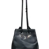 Charlotte Olympia - Black Leather "Feline" Bucket Bag