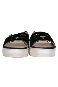 Charlotte Olympia - Black Suede Cat Face Sides Sz 11
