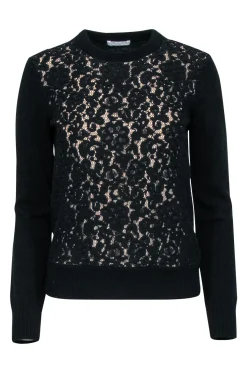 Chloè - Black Floral Lace w/ Beige Lining Sz M
