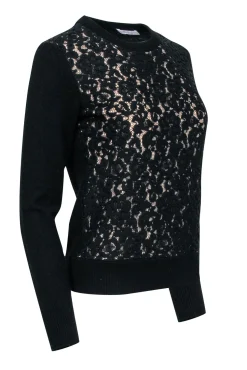 Chloè - Black Floral Lace w/ Beige Lining Sz M