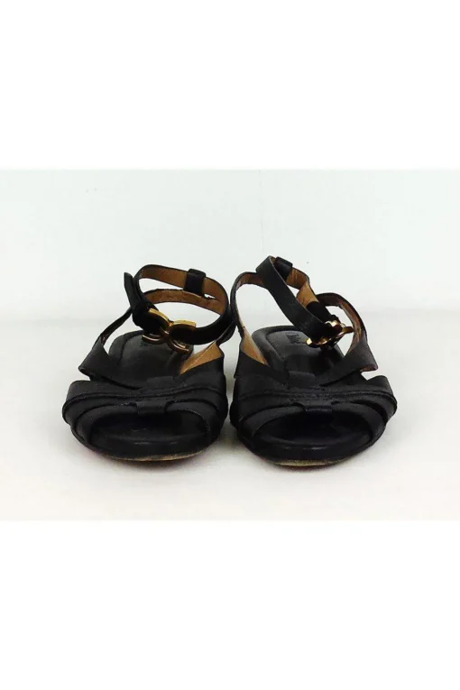 Chloe - Black Leather Sandals Sz 5.5