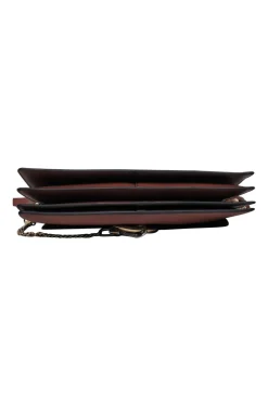 Chloe - Brown Leather & Suede Fold-Over 