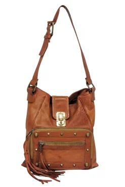 Chloe - Tan Leather Rectangular Shoulder Bag
